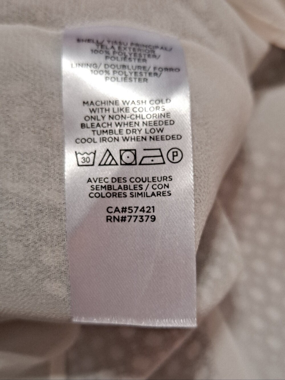 Ann Taylor Sleeveless Printed Bow Detail Blouse in Taupe & White Large - Picture 5 of 7